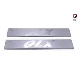 مجموعه پارکابی استیل جلو و عقب طرح GLX - PEUGEOT نقره ای